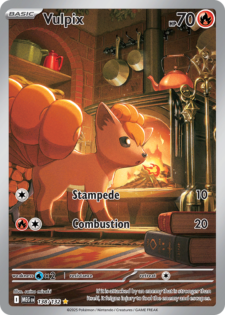 Pokemon Vulpix Mega Evolution #138 /132 Near Mint
