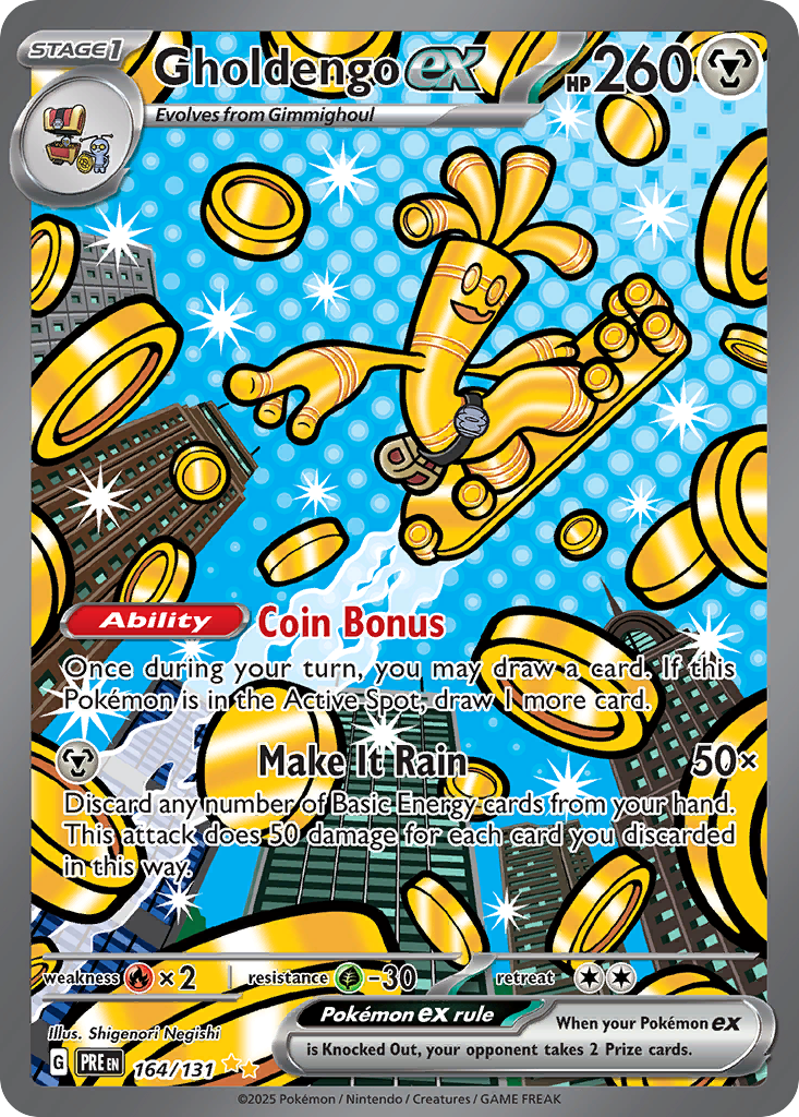 Pokemon Gholdengo EX Prismatic Evolutions #164 /131 Near Mint