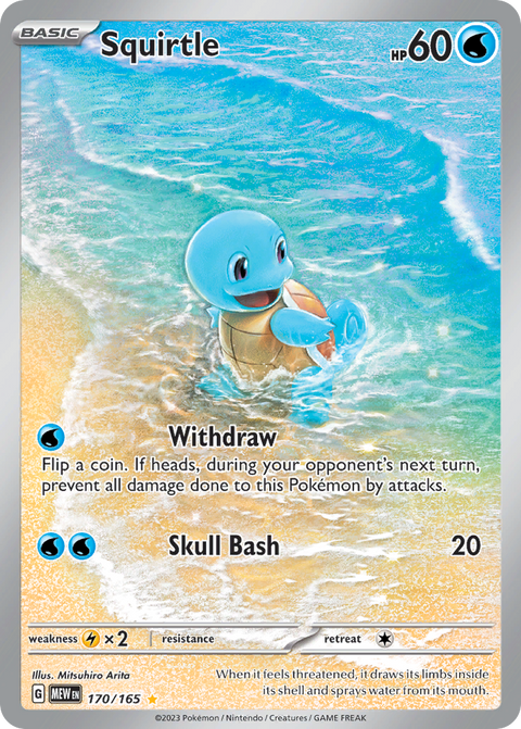Pokemon Squirtle Scarlet & Violet 151 #170 /165 Near Mint