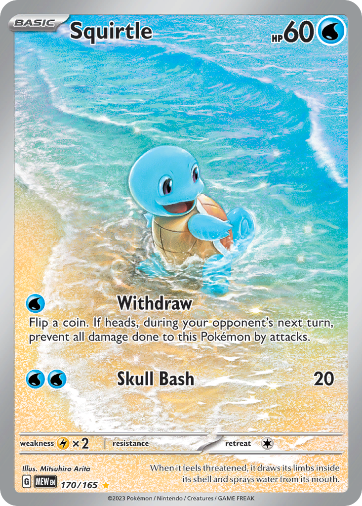 Pokemon Squirtle Scarlet & Violet 151 #170 /165 Near Mint