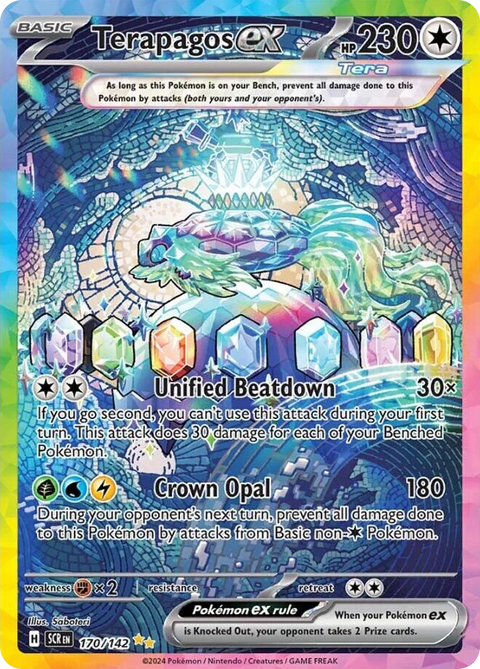 Pokemon Terapagos EX Stellar Crown #170 /142 Near Mint