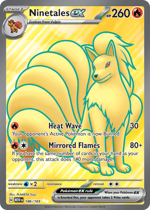 Pokemon Ninetales Scarlet & Violet 151 #186 /165 Near Mint