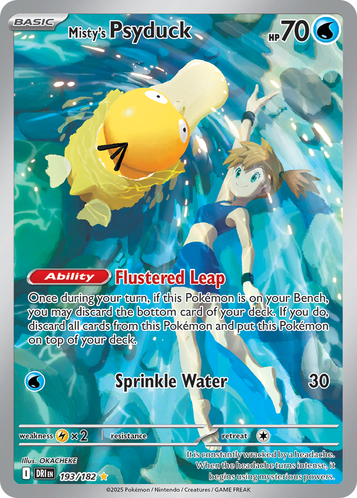 Pokemon Misty's Psyduck Destined Rivals #193 /182 Near Mint