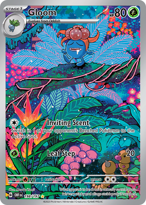 Pokemon Gloom Obsidian Flames #198 /197 Near Mint