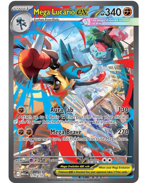 Pokemon Mega Lucario EX Mega Evolution #179 /132 Near Mint