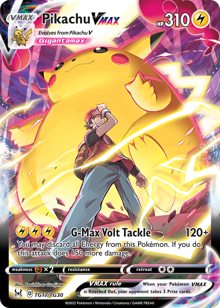 Pokemon Pikachu VMAX Trainer Gallery #TG17 /TG30 Near Mint