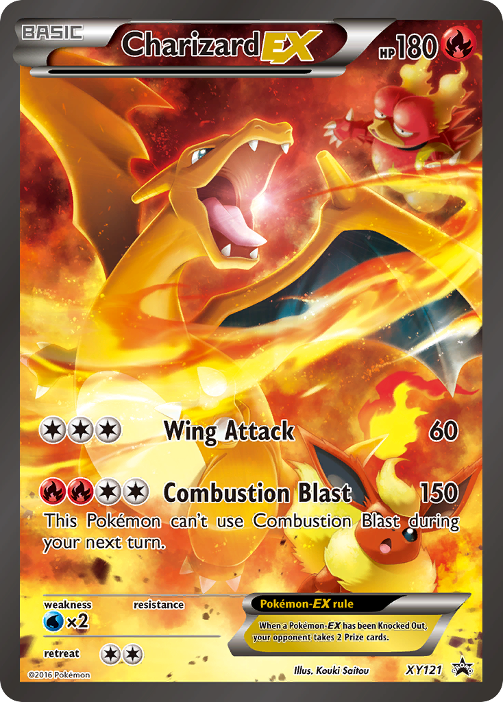 Pokemon Charizard EX XY Black Star Promo #XY121 Near Mint
